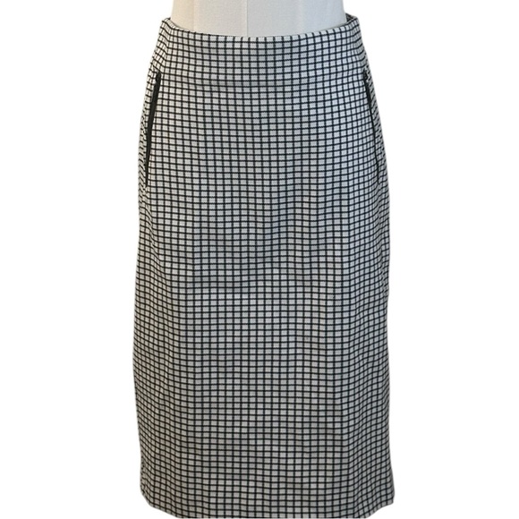 Rachel Zoe Monochrome Grid Pencil Skirt - Picture 1 of 7